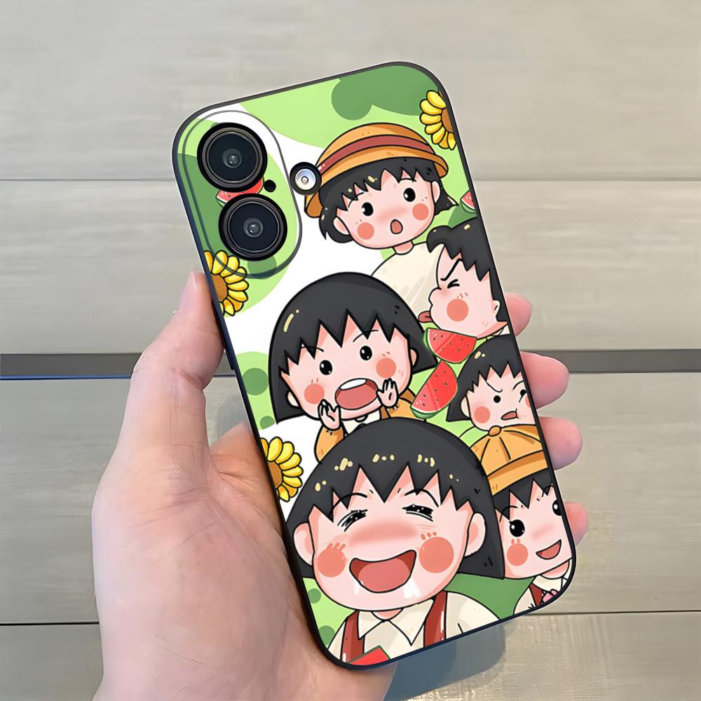 Cartoon Chibi M-Maruko-chan Phone Case For Iphone 17 Pro Max 15 16 Pro 14 Plus 13 11 12 Xr X Xs 7 8 SE Plus Back Cover