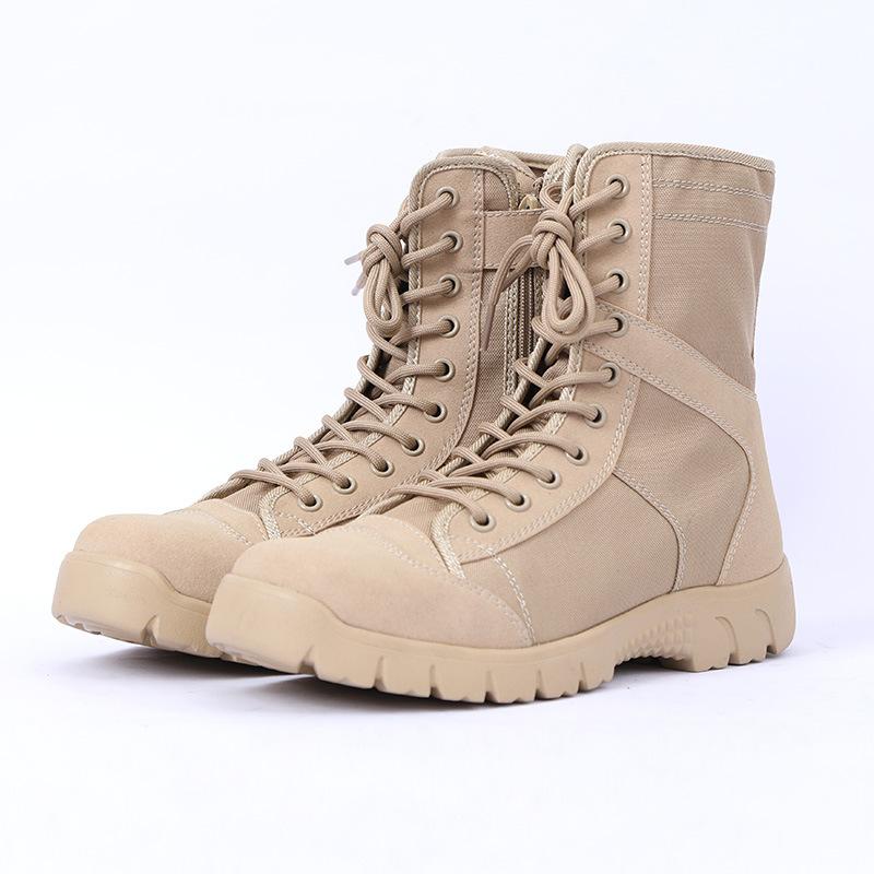 Fashion Summer Fashion Men Boots Outdoor Leather Breathable Combat Boots Plus Size 46 Desert Boots Walk Shoes Autumn