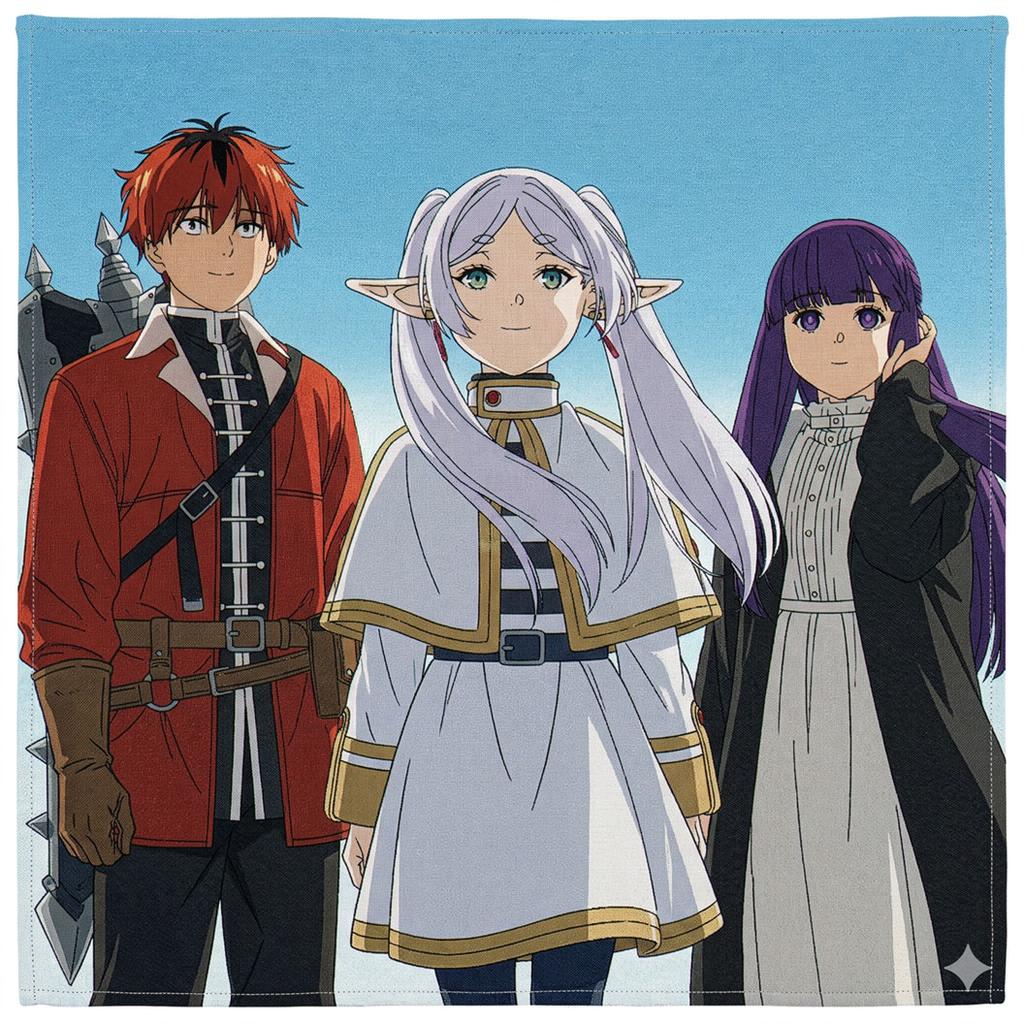 Aesthetic Anime Character Wall Hanging Tapestry Flat Print White Hair Elf Girl Decor for Living Room Teen Dorm Wall Decor
