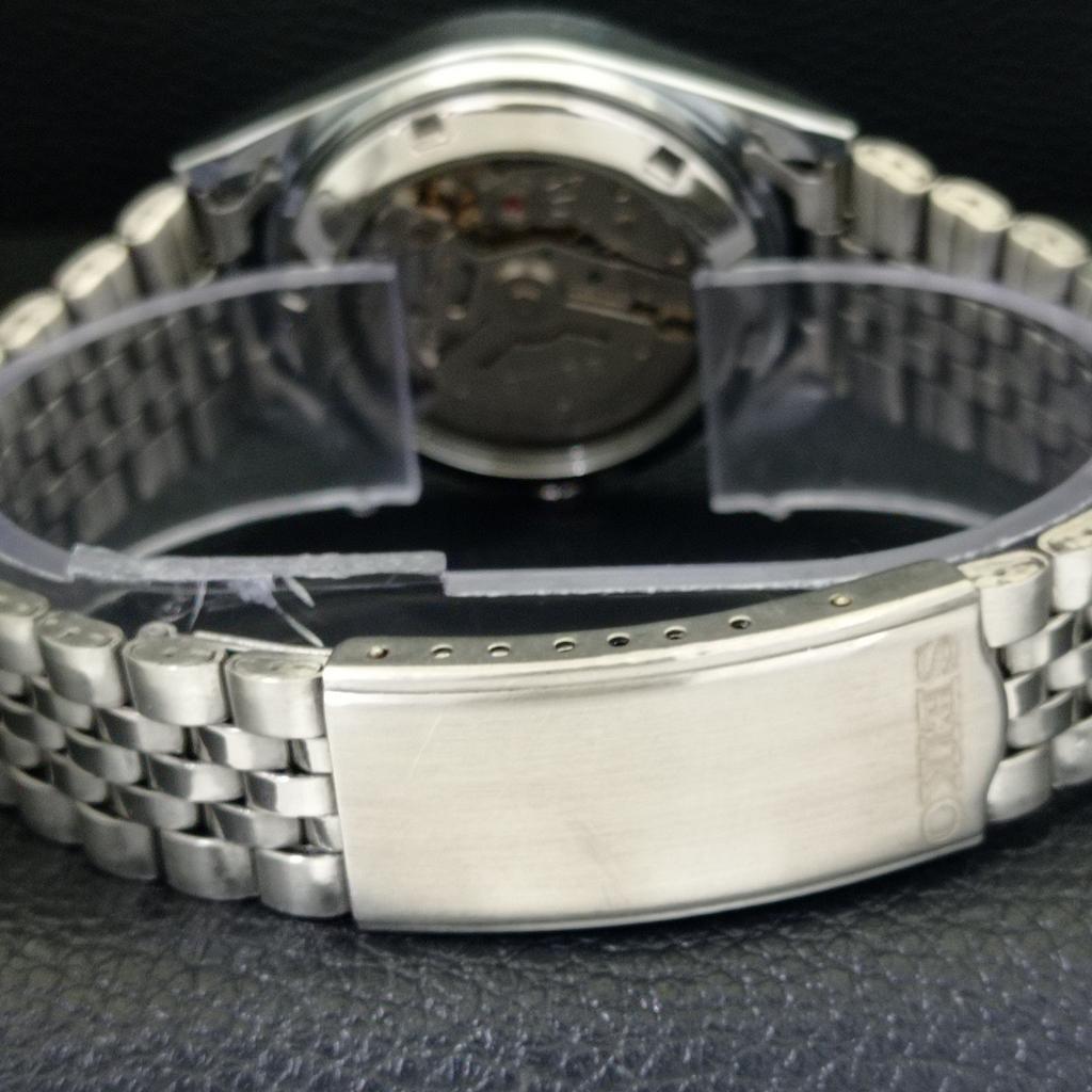 JAPAN VINTAGE REFURBISHED SEIKO 5 AUTOMATIC 6309A MENS BLACK WATCH a440839-4 Sk-a440839