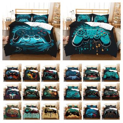 Game Console Printed Bedspreads Twin Size Fashion Home Bedclothes Polyester Cartoon Bedding Bed Set Cover