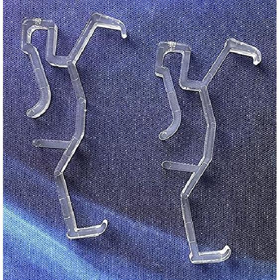 Valance Clips 10pcs 2.5inch Clear Plastic Hidden Retainer Holder Clip for Window Blind Valance,Horizontal Faux & Wood Blinds Parts