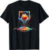 Basketball Drip Neon Basketball Graphics Basketball  Unisex T-Shirt Mens Womens Tees Top
