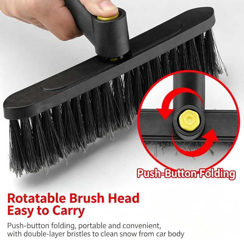 Car Snow Shovel, Multifunctional Portable Ice Shovel, Detachable Telescopic Handle Snow Shovel, Sturdy And Durable Structure, Rotatable Head