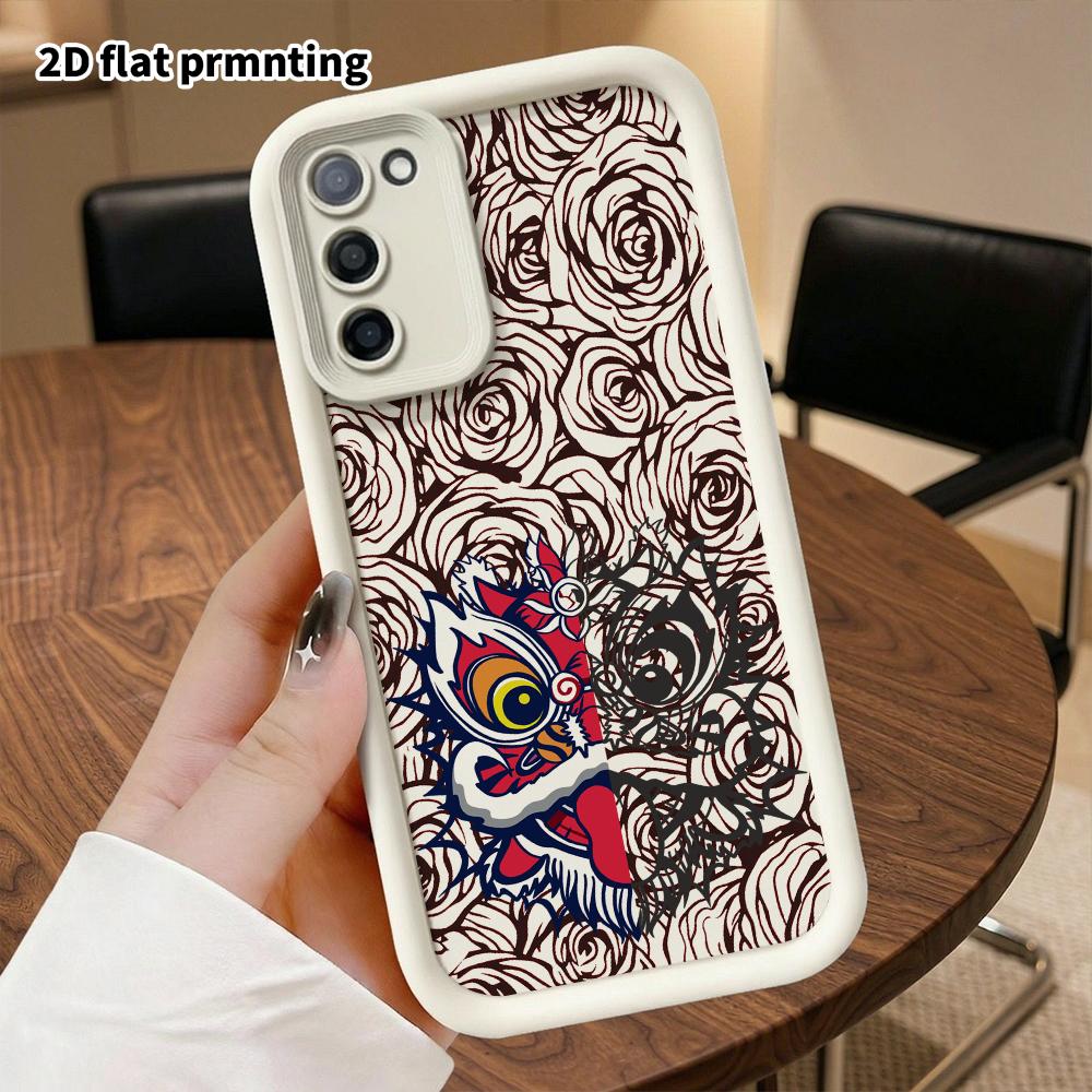 Phone Case: 2D Flat Samsung Galaxy A34 A35 M05 M06 S20 S22 S21 FE Plus 5G Protective Case, Color-block Design, Christmas and Halloween Gift