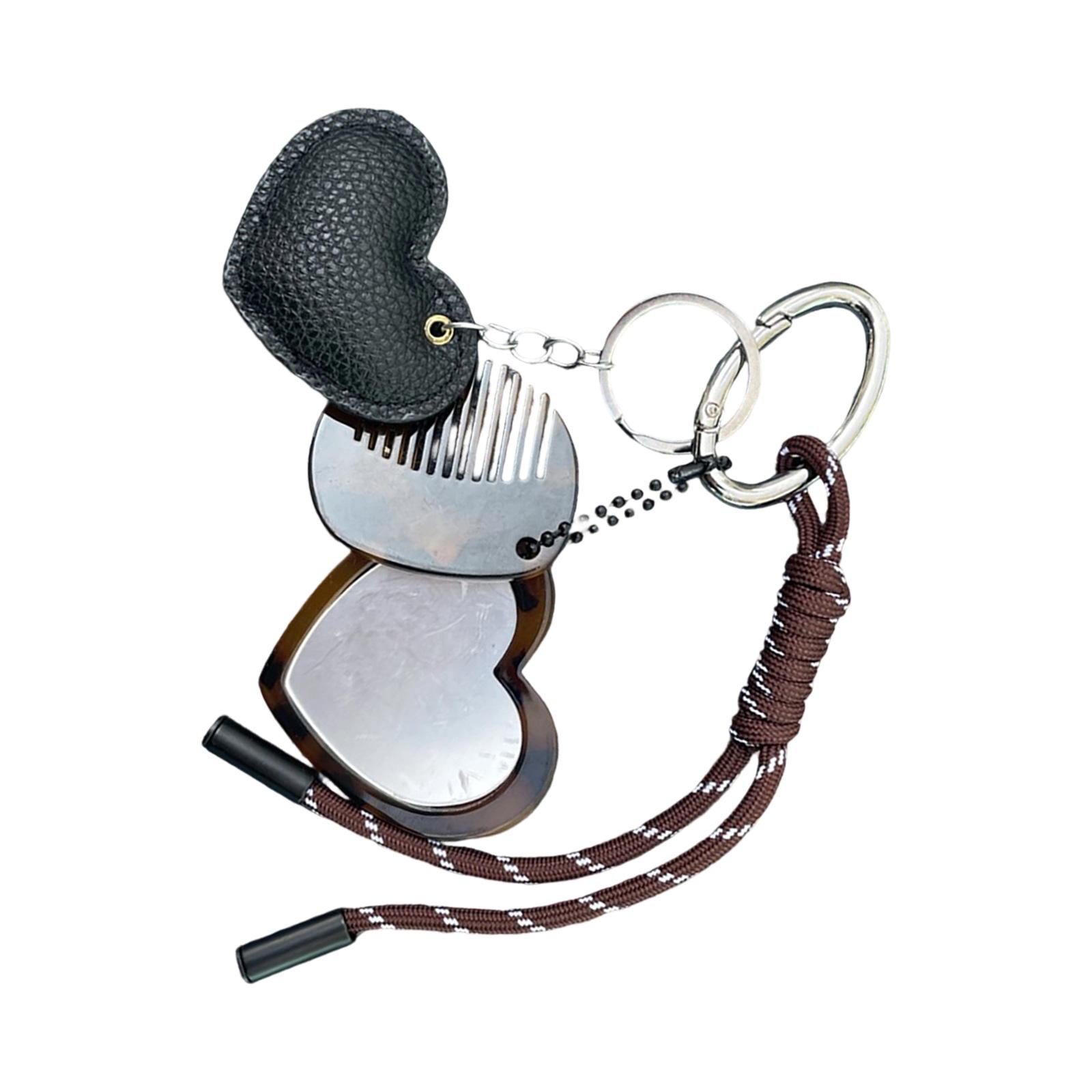 

Креативный дизайн Многофункциональный брелок Расческа Зеркало Портативный инструмент для волос и косметический аксессуар для предметов повседневного использования B