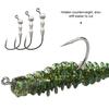 5Pcs Anti Slip Weighted Worm Fishing Hooks Tackle Outdoor Fishing Hook Jig Head Hooks for Soft Plastics Lures Barbed Crank Hooks