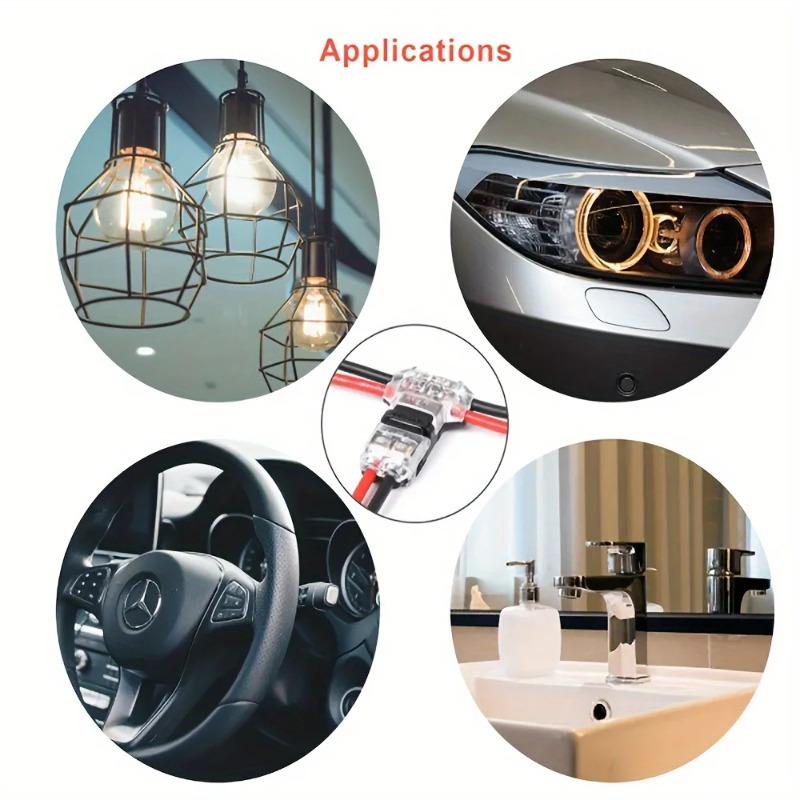 5/10/20Pcs Wire and Cable Snap-In T2 Connectors No Welding No Stripping Quick Terminal Connection Joint Automatic Plug