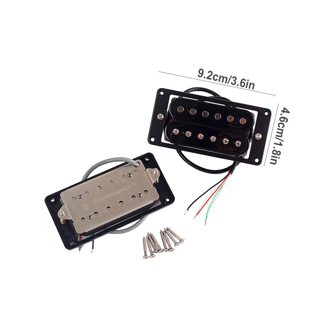 1 Pair Pickup Humbucker Bridge Neck Set Double Coil Pickups 5-core Wire