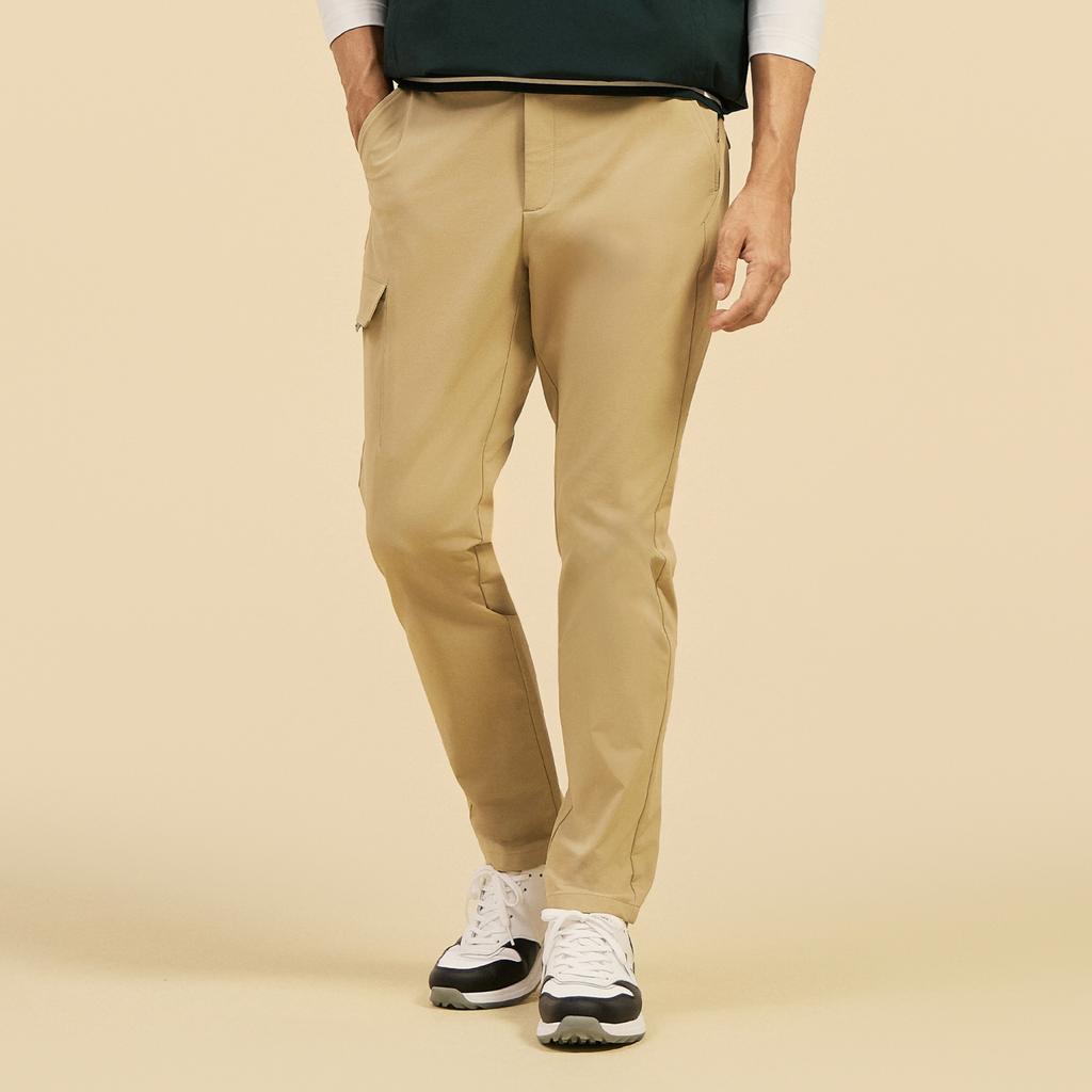 CHALLENGER Men'S Textured One-Pocket Cargo Pants Beige