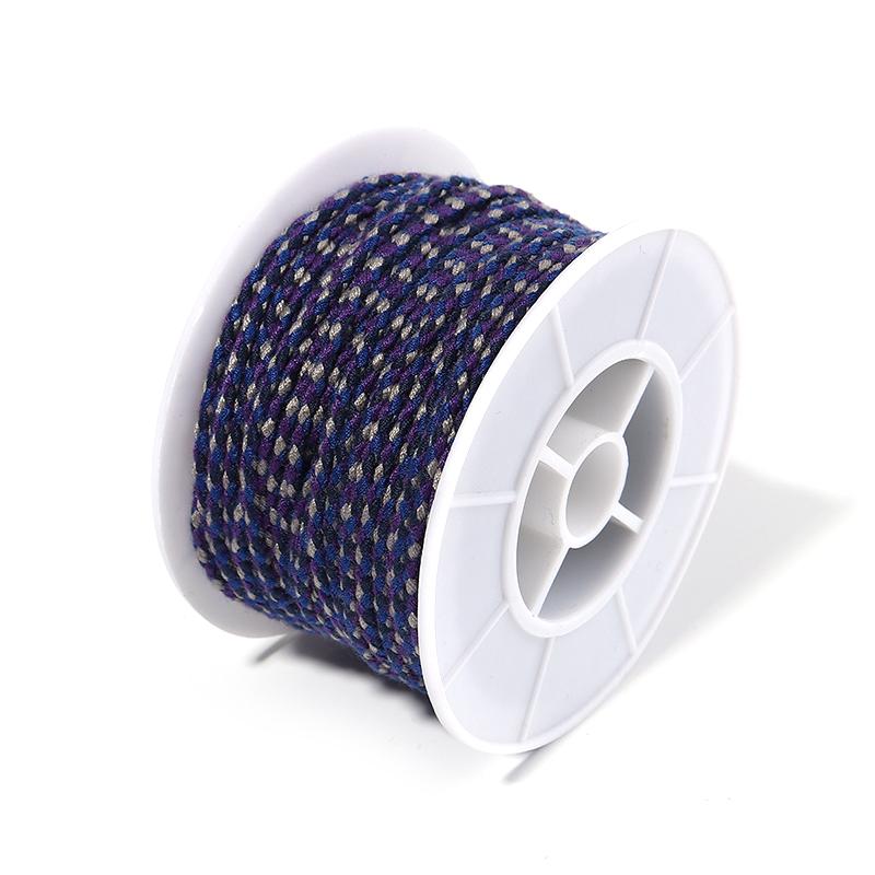 25M/Roll Colorful Cotton Thread Rope Four-Strand Braided Twist Cord for Jewelry Making DIY Bracelet Decoration Lanyard Supplies