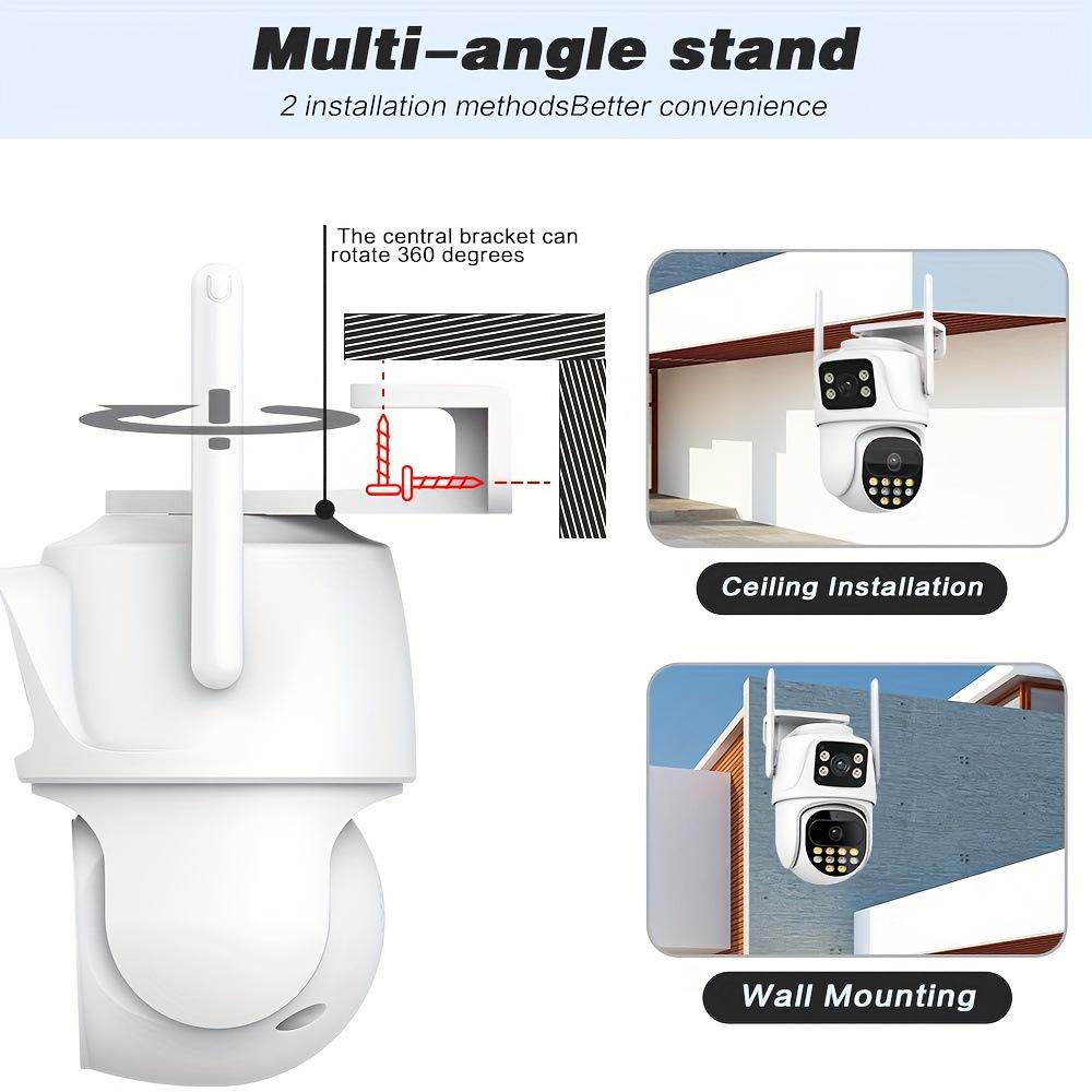 Xiongmai ICSEE 6MP Dual Lens Wireless Bullet-Dome Camera with Dual Screen Monitoring