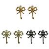 2Pcs Vintage Iron Bowknot Hook Metal Decorative Wall Hook Rustproof Bathroom Hanger for Towel Coat Key Organizer