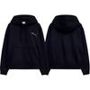 Puma Logo Embroidered Loose Fit Hooded Pullover Drop Shoulder Long Sleeve Sweatshirt Men Sweatshirt Black 940900-01