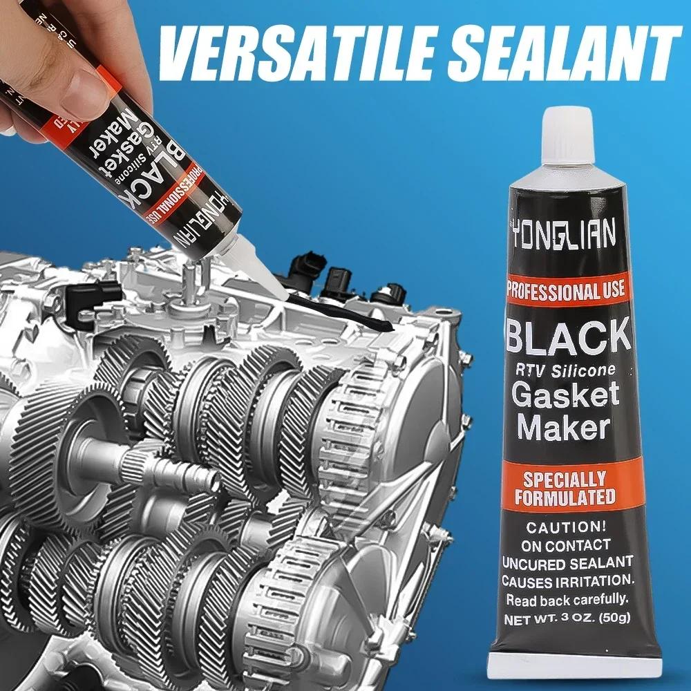 Motorafdichtmiddel Auto Hoge Temperatuur Siliconen Reparatie Lijm Zwart Vloeibaar Pakkingsmiddel Oliebestendig Pakkingvrij Auto Afdichtmiddel