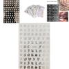 Adesivi alla moda per Nail Art 3D con Disegni di Lettere dell'Alfabeto Latino Romano e Inglese