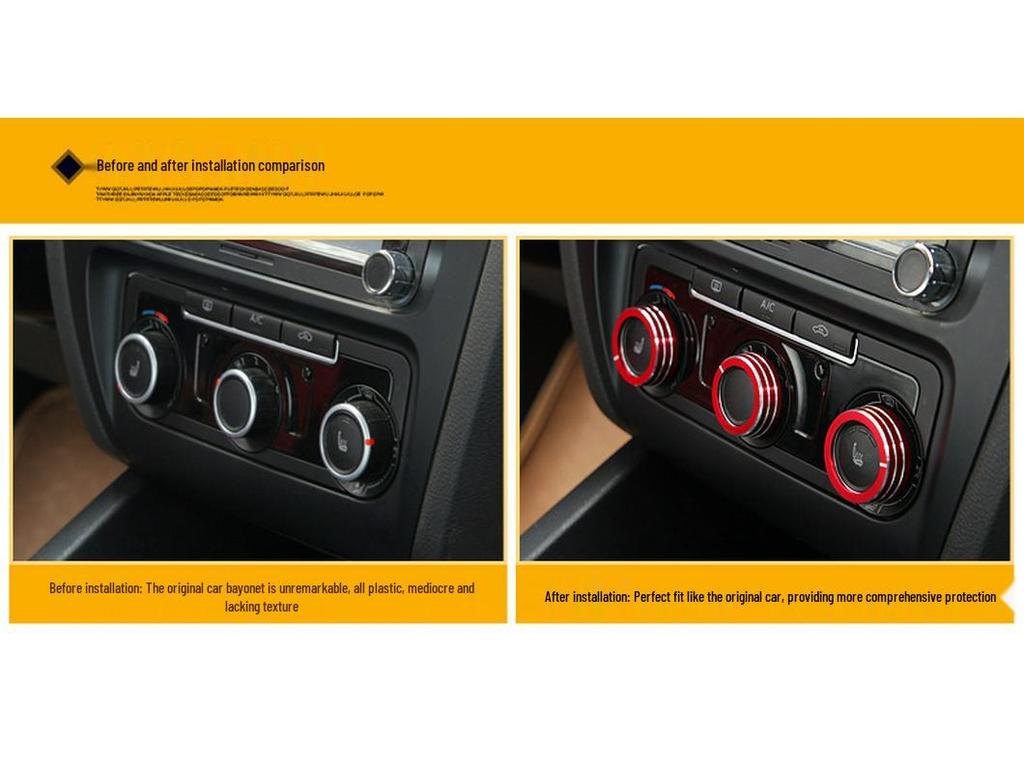 Volkswagen Sagitar Santana A/C and Audio Knob Decor Ring for Car Interior