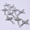 5pcs Silver Color Cross Pendant For Women Men Accessories Crosses Charm Handmade Earring Necklace Anklet Supplies Christ Pendant