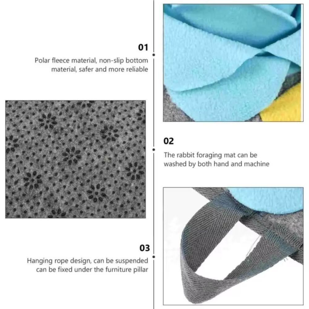 Slow Feeding Pet Sniffing Mat Hanging Straps Foraging Training Pad Pet Snuffle Mat  Rabbit Feeding