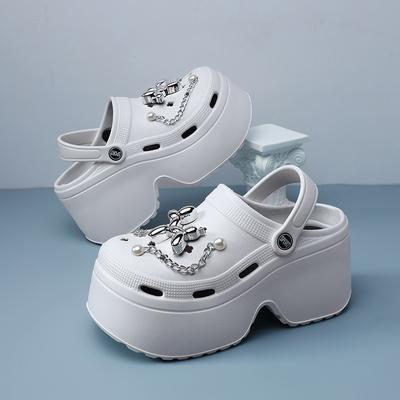 Sandales à plateforme pour femmes été nouveau chaussures à trous chaussures rehaussantes mode femme chaussures de plage eva sandales nuage DIY