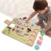 Toddler Skill Board Unlocking Theme Hand Eye Coordination Thickened Wood Sensory Board for Education