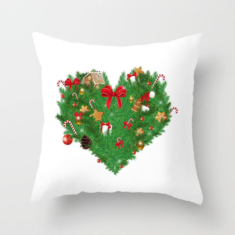 Christmas Throw Pillow Covers Holiday Home Sofa Decoration Pillow Cushion Cover