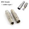BNC Female Пружинный хвостовой кабель для пайки для CCTV Видеомонитор СОЕДИНИТЕЛЬ сварочный штекер