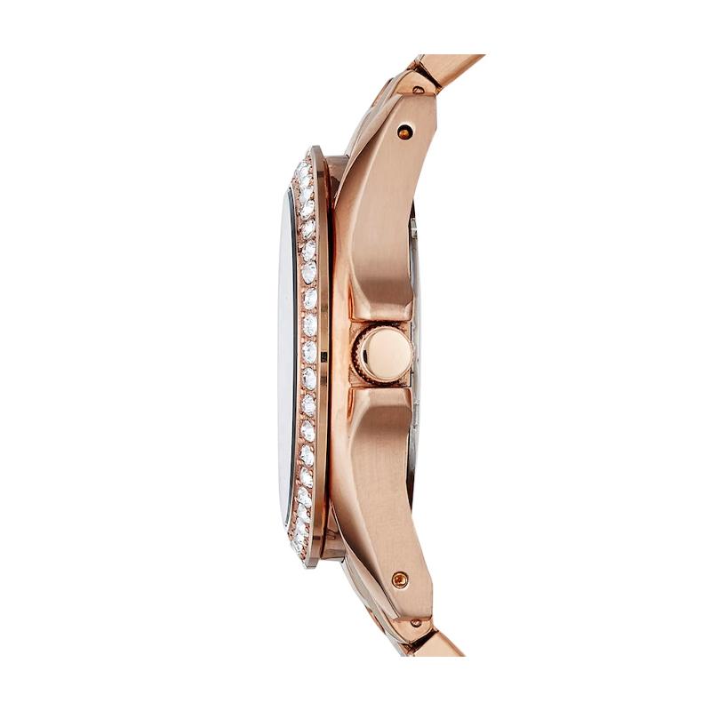FOSSIL Lilley Collection Wrist Watch Quartz Movement Stainless Steel Strap 38mm Rose Gold Watch Dial Women's Watch ES2811