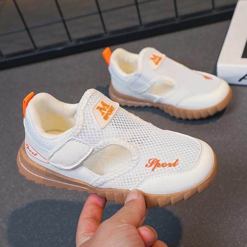 Fashion Sneakers for Boys Summer Sports Sandals Little Girls Hollow Breathable Running Shoes Children Summer Sneaker G06062