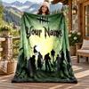 Dead by Daylight Benutzerdefinierter Name Flanelldecke Personalisierte Weiche Warme Plüschdecke Maßgeschneidertes Geschenk für Familie Freunde