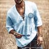 European and American new printed men's chest strap medium sleeve T-shirt shirt in stock
