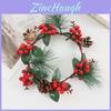 Christmas Tree Hanging Ornament With Faux Berries And Pine Needles For Party And Home Decoration