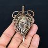 Crocodile Jasper 999 Copper Wire Wrapped Pendant, Handmade Gemstone Jewelry Pendant Gift For Birthday