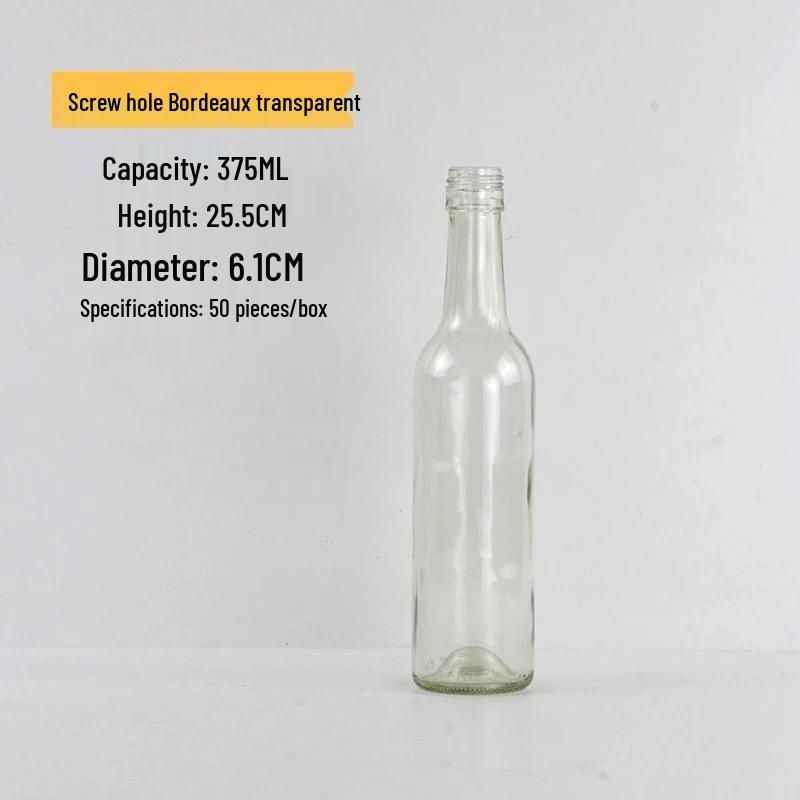 High-Grade 500ML  750ML Glass Red Wine Bottles - Decorative Empty Bottles for Homemade Wine
