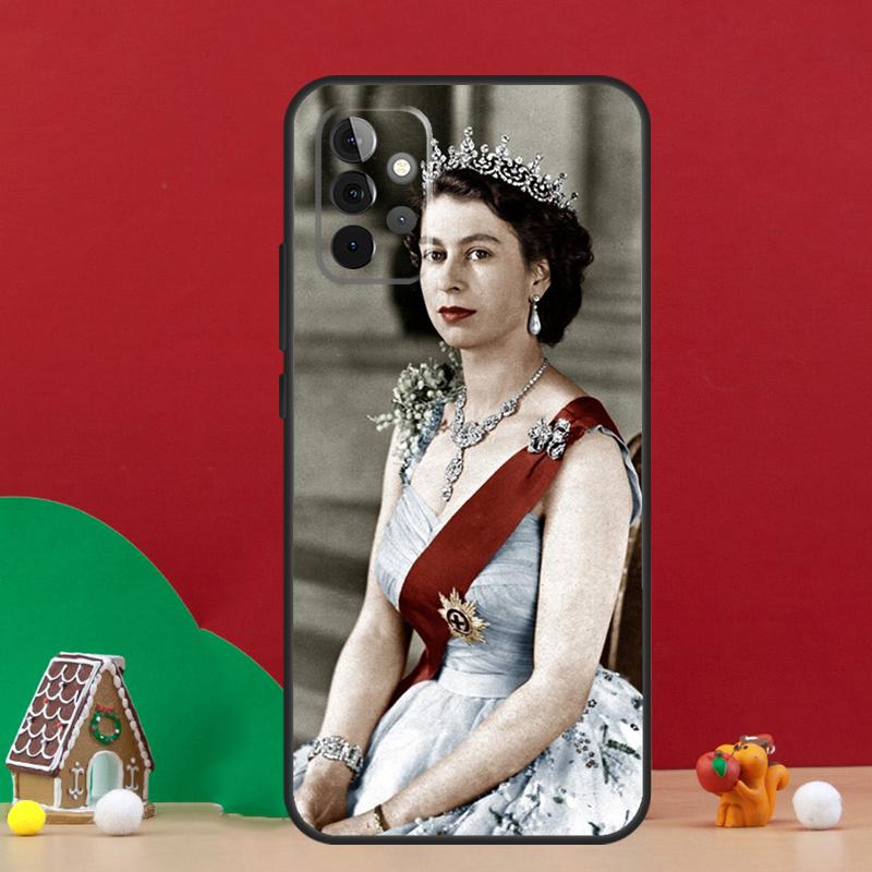 England Queen Elizabeth II Case For Samsung Galaxy A55 A52 A32 A12 A33 A06 A16 A26 A36 A56 A15 A53 A13 A34 A54 A14 A17