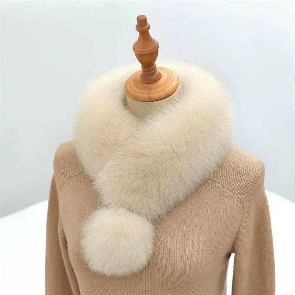 Plush Neck Warmer Snood Thickened Winter Neck Wrap Fashion Fur Collar Trim Autumn Winter