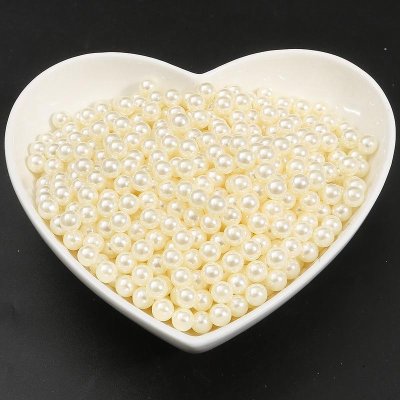 3-10Mm Non-Porous Abs Color Imitation Pearl Loose Beads Diy Handmade Drop Glue Filling Accessories Material Decorative Accessories