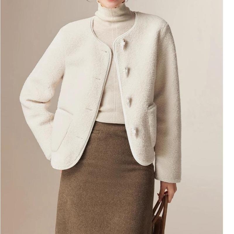 

Короткая куртка с небольшим ароматом для женщин зимой, новый стиль знаменитости, маленький французский плюшевый топ XL