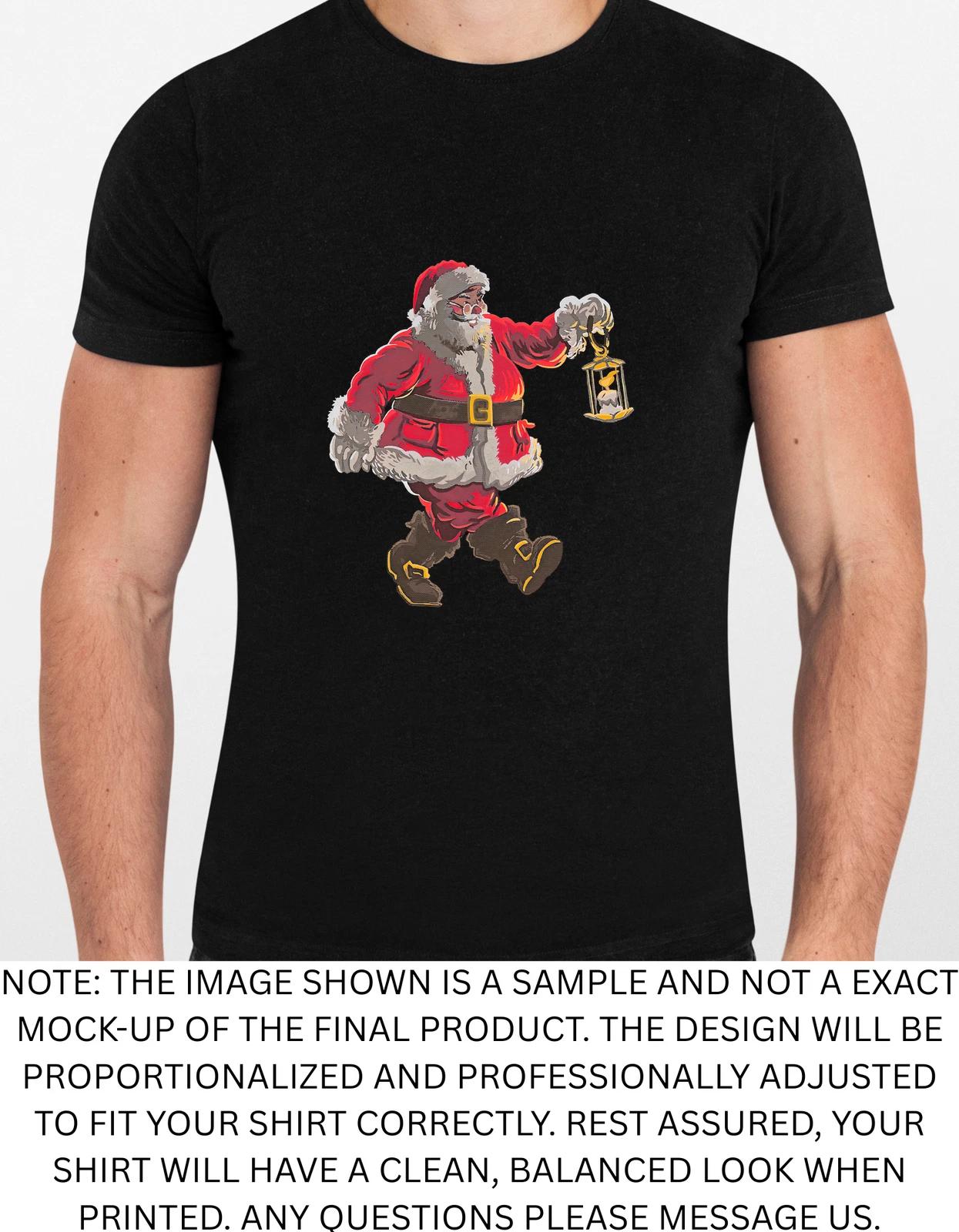 Men s and Women s T-shirts Santa Graphic XXL