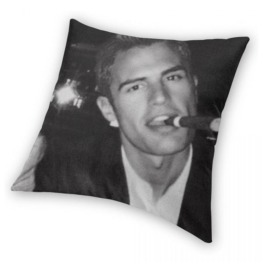 Federa Cuscino Quadrata Theo James Poliestere Lino Velluto Fantasia Zip Decorativo Copricuscino per la Casa