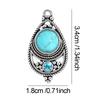 2Pcs Vintage Ethnic Bohemia Stone Setting Pendants For Women Earrings Necklaces Charms For Diy Making Jewelry Accessories