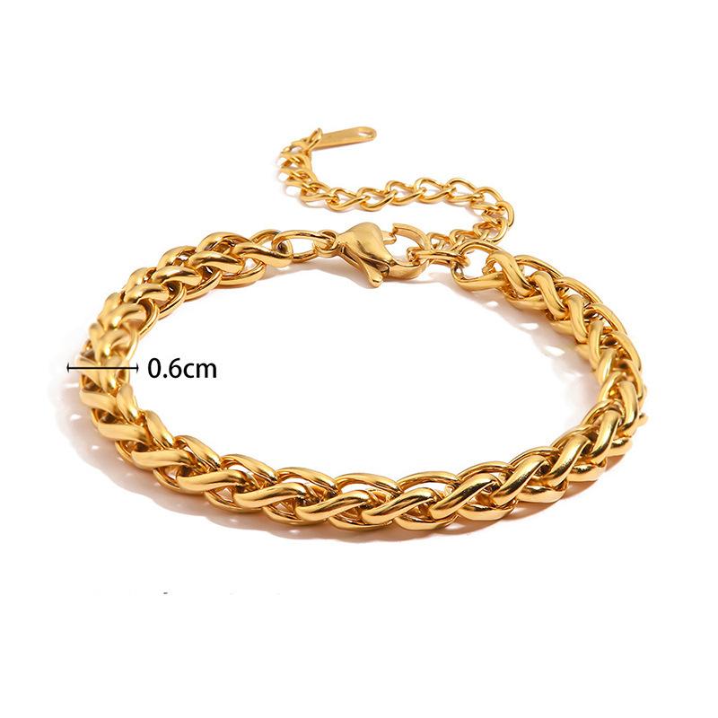 

Уличный стиль мода легкое роскошное высококачественное ожерелье 18К браслет женский летний грубый длинный стиль