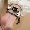 Bracelet Chat Cartoon Mignon Pour Femmes Filles Créatif Coloré Réglable Corde Tressée Bracelets Unique Chat Perlé Breloque Bracelets
