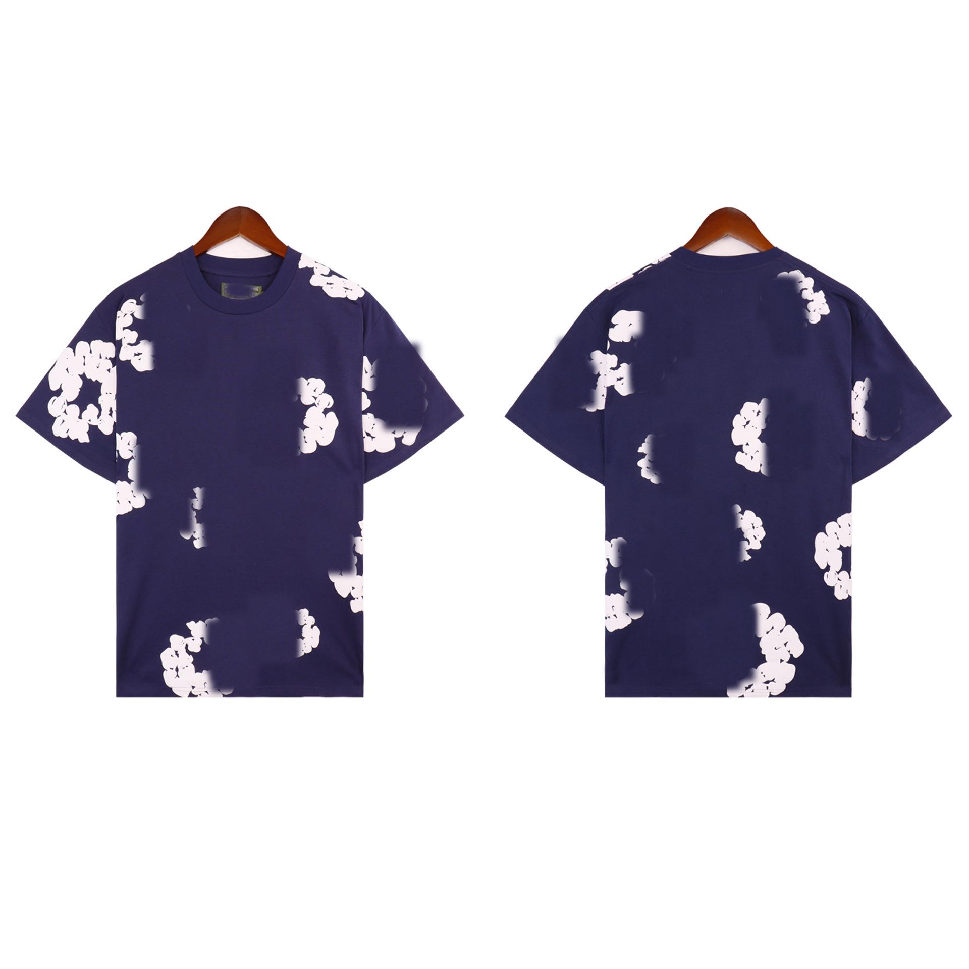 

Весняно-літня повсякденна вільна футболка з деніму та бавовни з принтом, з круглим вирізом M (European Size)