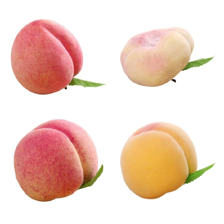 2Pieces Simulation Peaches Artificial Peach for Interior Designing and Holiday Party Decoration Needs