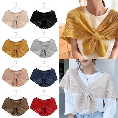 Écharpe Coupe-vent Châle Doux Mode Tricoté Faux Col pour T-shirt