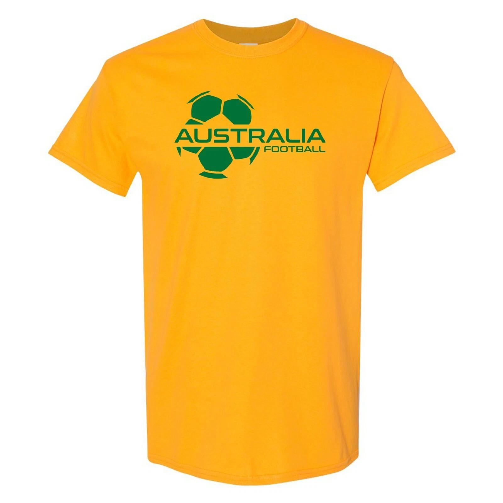 Australia Football Strike - Soccer Sports Short Sleeve T-Shirt - Gold XL