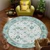 Mandala-Druck Runder Teppich Nordisch Modern Wohnzimmer Rutschfester Teppich Couchtisch Fußmatte Schlafzimmer Bodenteppiche Erkerfenster Stuhlmatte