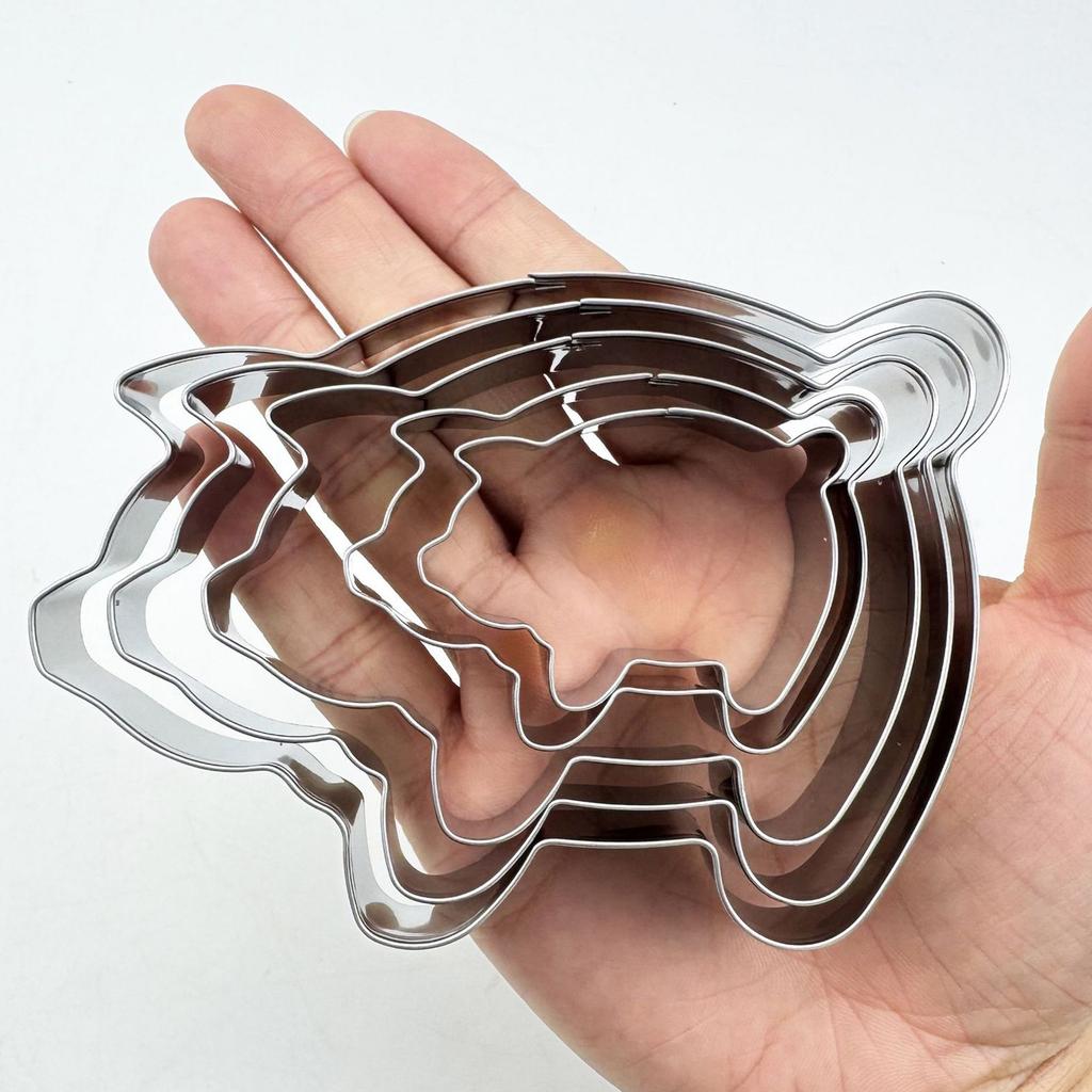 5pcs Bread Embossing Molds for Creative Baking Food Grade Stainless Steel Conchae Cutter Kitchen Cooking Accessories