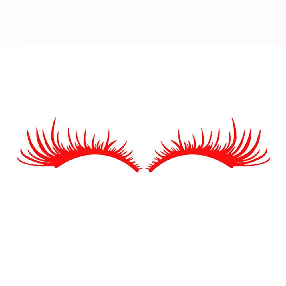 2PCS 3D Charming False Eyelashes Car Stickers Cute Black Lash Sticker Car Headlight Decoraton Creative Funny car Accessories New